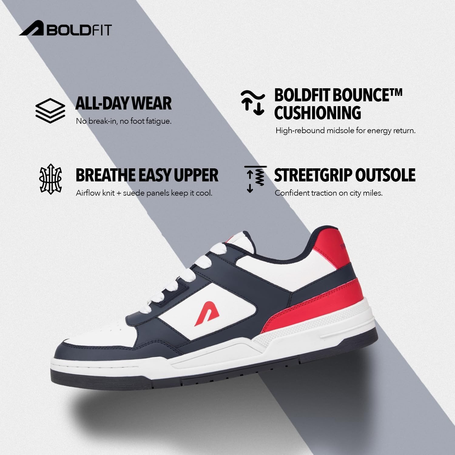 Boldfit Sneakers for Man Lightweight Shoes for Men Comfortable Sneakers for Men Air Mesh Casual Shoes Mens Soft Cushion Insole Lace Up Casual Boys Shoe Sneaker DripBloc - Image 6