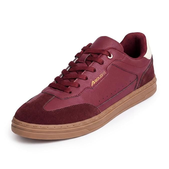 Boldfit Sneakers for Men Casual Stylish Sneakers for Man with Premium PU Leather Upper, Cushioned Insole, Padded Collar, Breathable Lining & TPR Grip Sole Everyday Wear Shoes for Men Klunys Elite - Image 3