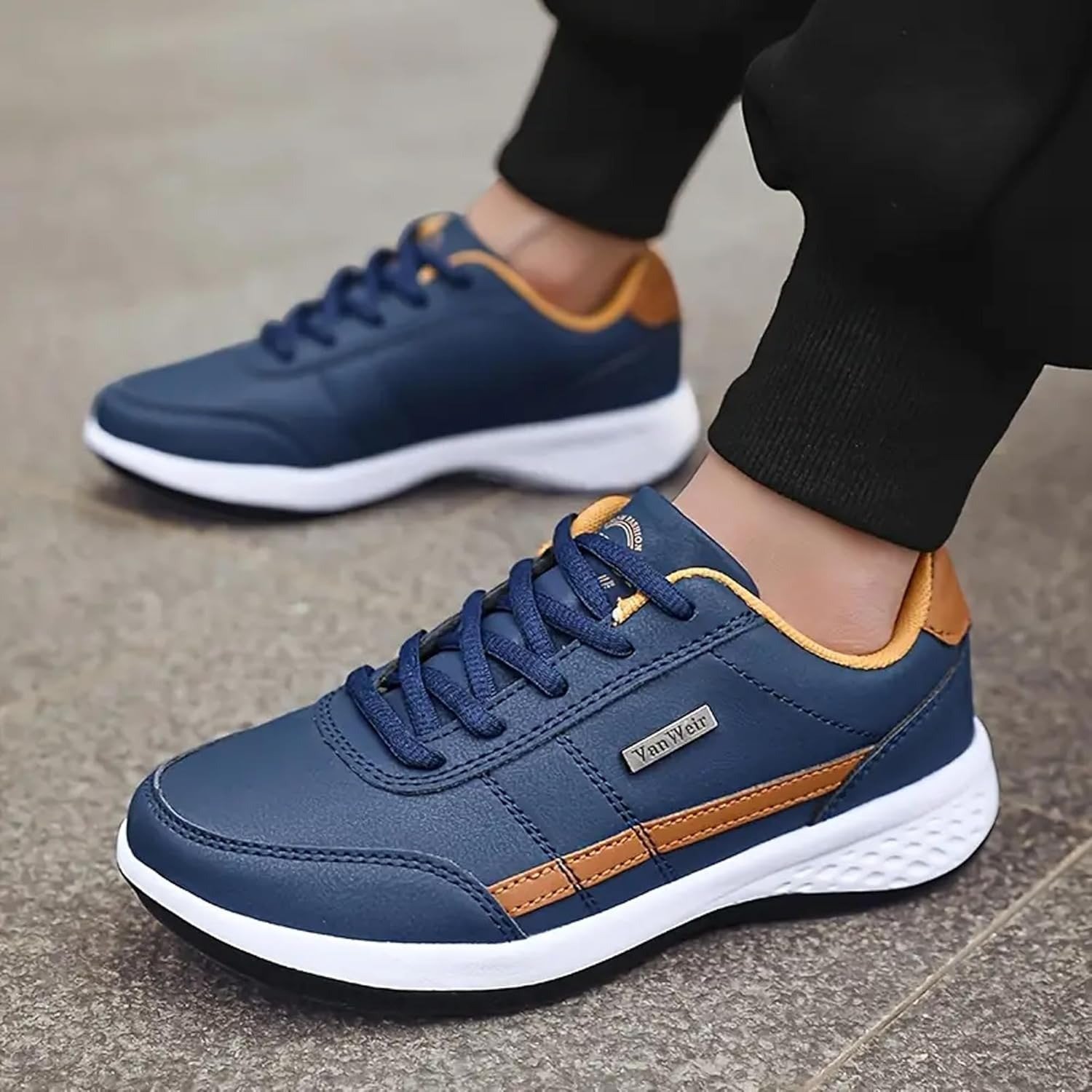 Cruiser Mens Comfort & Style with Soft Cushioned Insole | Lightweight Comfort Classic Canvas Sneakers for Everyday Wear | Trendy Lace-Up Design for Casual Outfits (2629) - Image 7