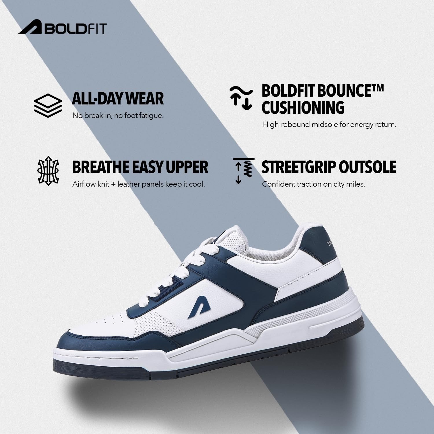 Boldfit Sneakers for Man Lightweight Shoes for Men Comfortable Sneakers for Men Air Mesh Casual Shoes Mens Soft Cushion Insole Lace Up Casual Boys Shoe Sneaker DripBloc - Image 8
